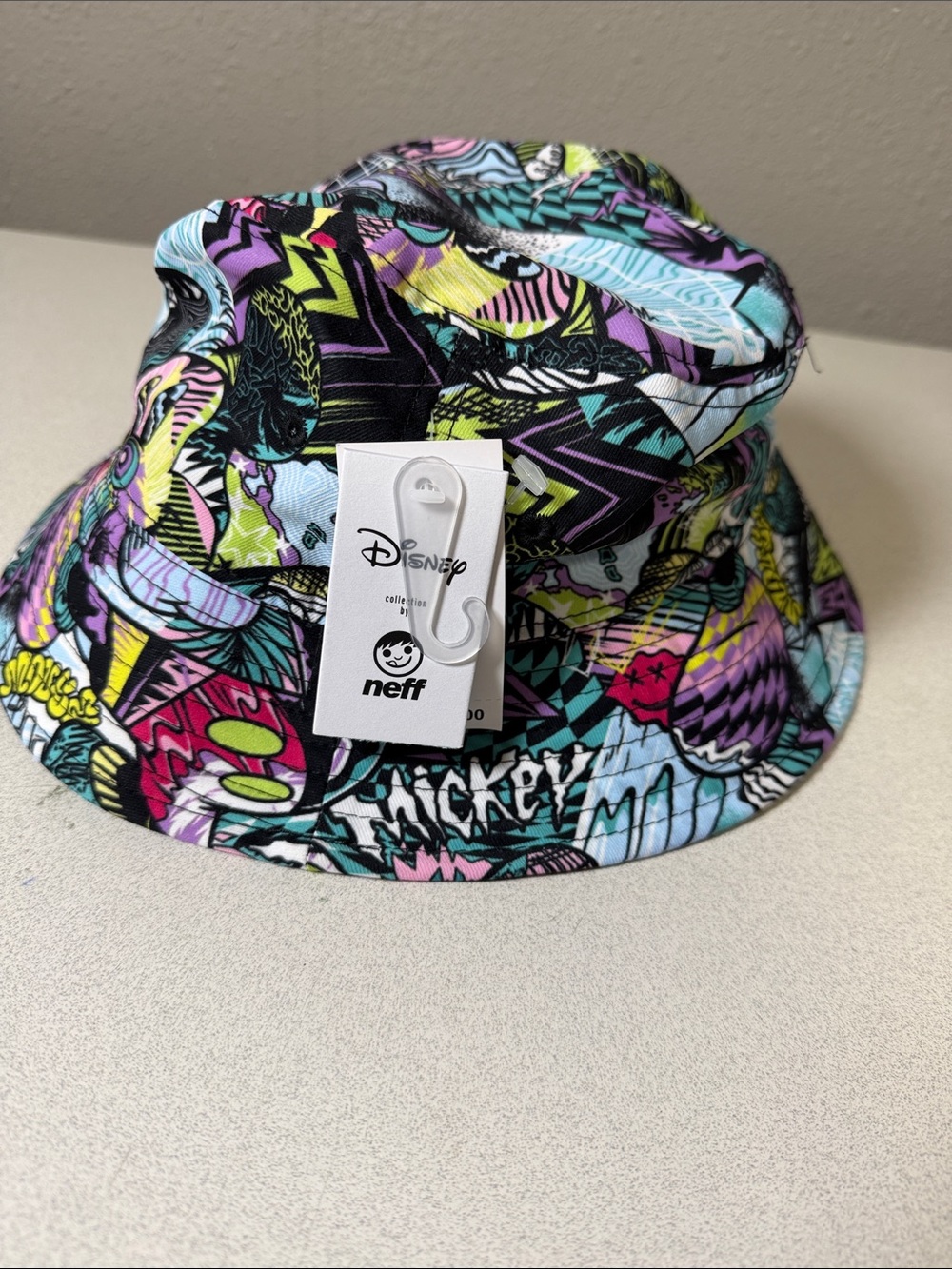 Disney Multicolor Graphic Mickey Bucket Hat - Neon Accents